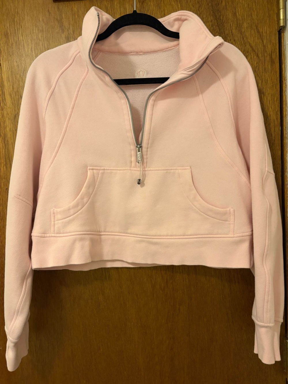 Lululemon Cropped Half-Zip Scuba Strawberry Milkshake 🍓